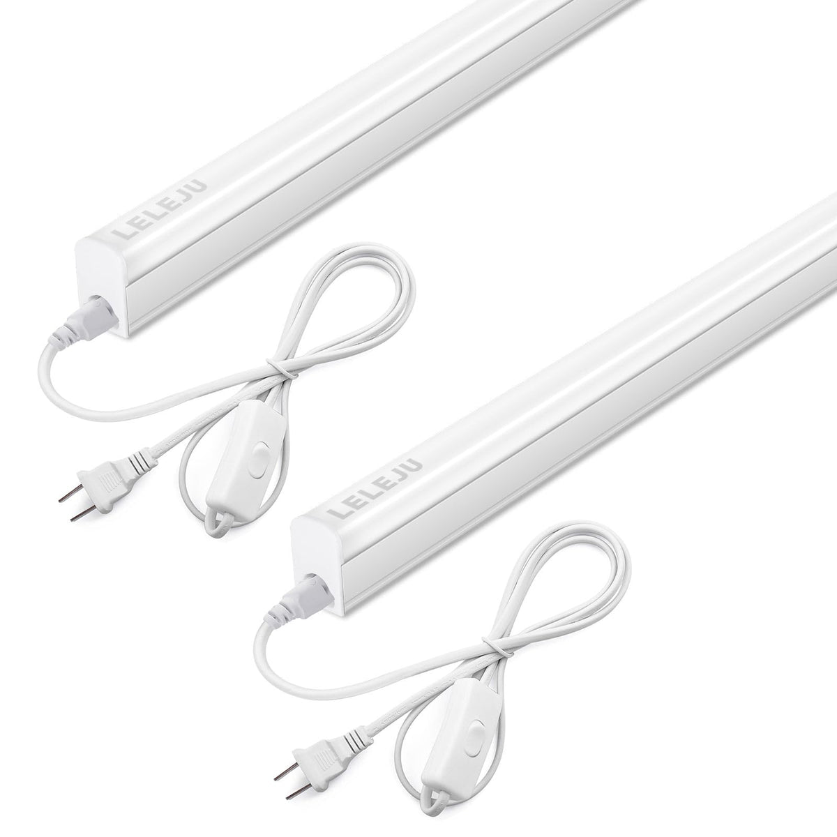 LELEJU 3ft LED shop light assembly provides bright daylight illumination.