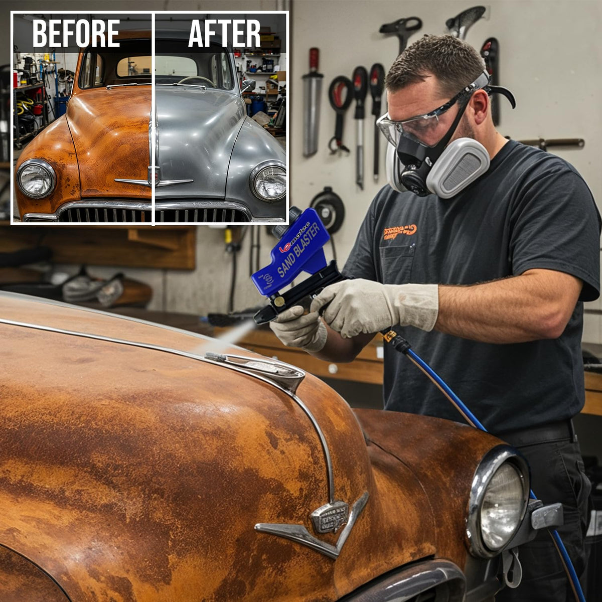 LE LEMATEC media safely removes rust, paint, and carbon deposits