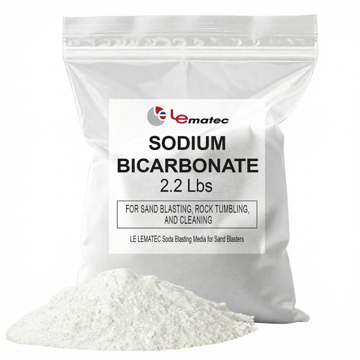 LE LEMATEC soda blasting media 2.2lb kit for precise surface restoration