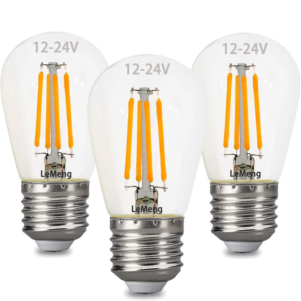 LEMENG 12V LED filament bulb for off-grid interiors and landscape lighting