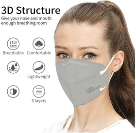 LEMENT KN95 mask with soft elastic ear loops for all-day wear.