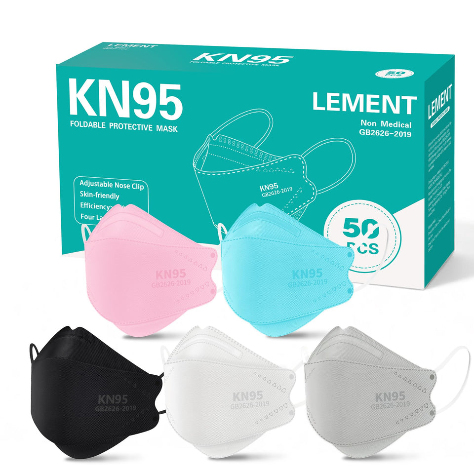 LEMENT KN95 mask packaging showing bulk pack for daily use