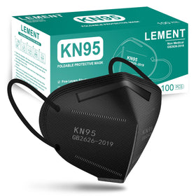 LEMENT KN95 masks 100-pack packaging highlights convenient supply and multi-layer protection.