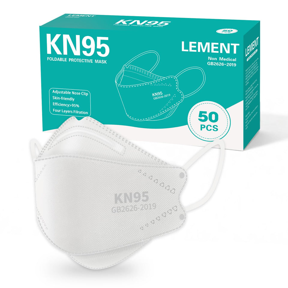LEMENT KN95 face masks 50-pack for daily comfort and protection.