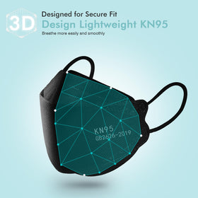 LEMENT KN95 mask 3D shape demonstrates ergonomic seal for comfort.