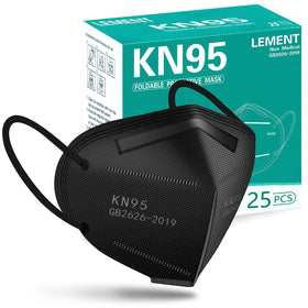 LEMENT KN95 mask black 5-layer cup design for reliable daily protection