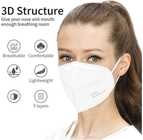 LEMENT KN95 mask elastic ear loops close-up for comfortable wear.