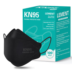 LEMENT KN95 mask pack 100-cover shows bulk value and sturdy design for daily use.