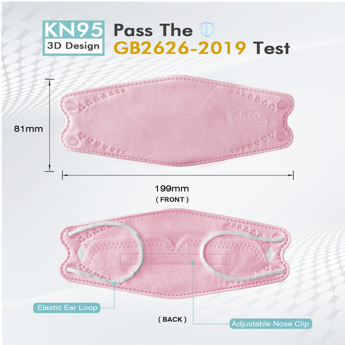 LEMENT KN95 pink mask in-use at home or office