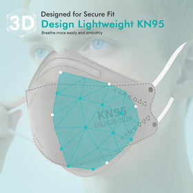 LEMENT KN95 mask with adjustable nose clip seals the face for better fit