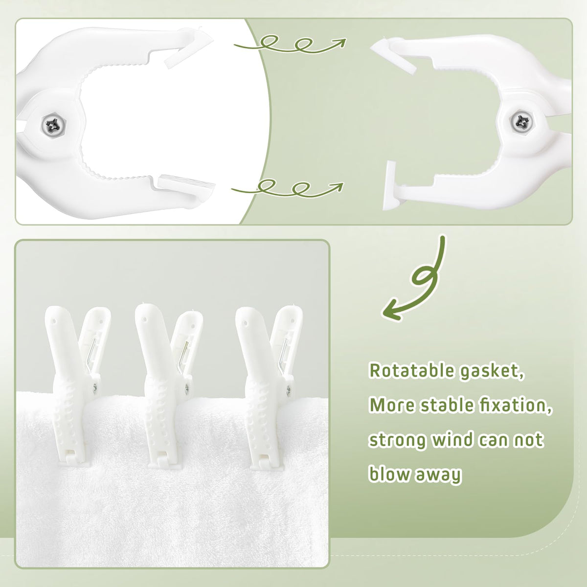 LemonRoad non-slip clip white 4inch prevents slipping.
