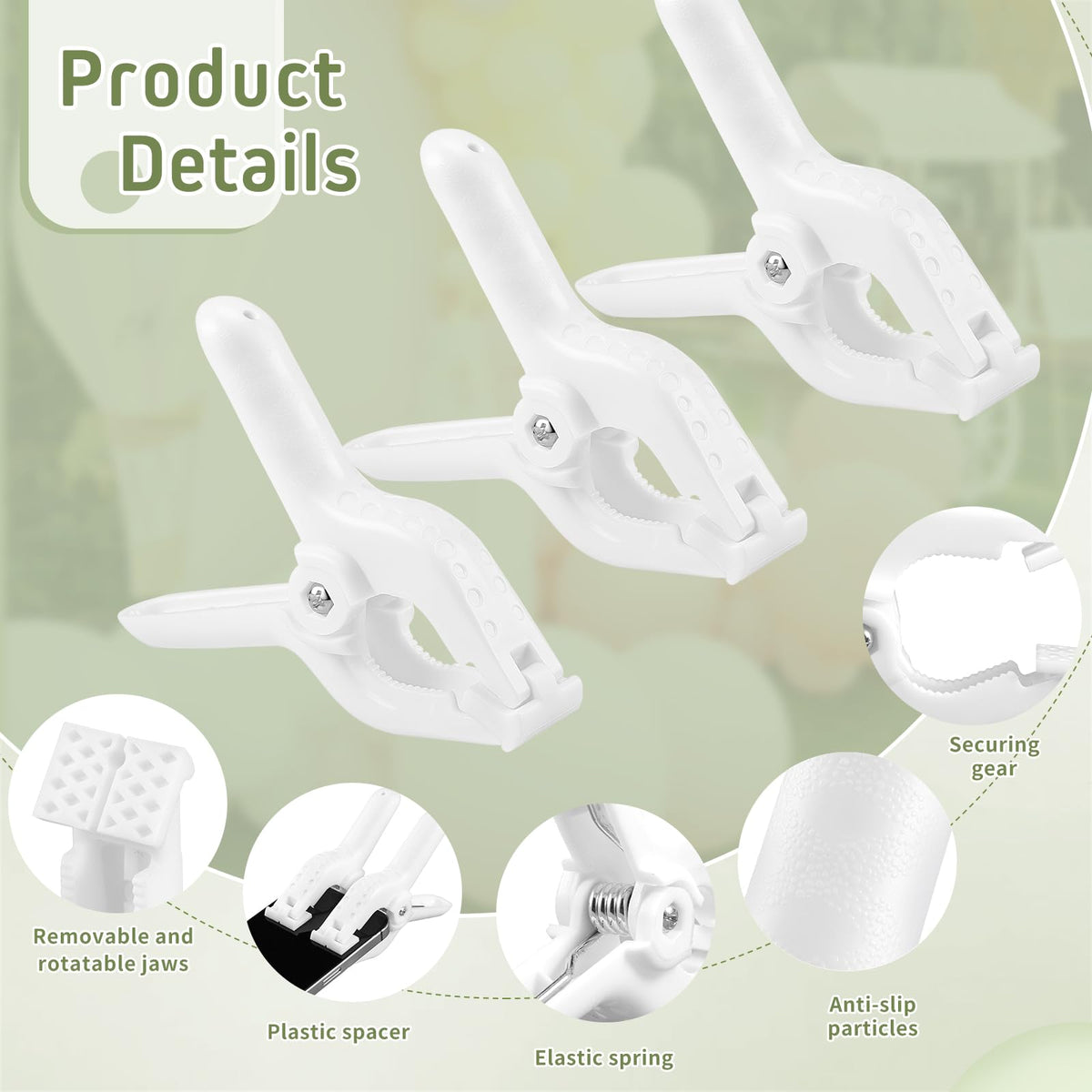 LemonRoad white ABS clip UV-resistant for outdoor setups.