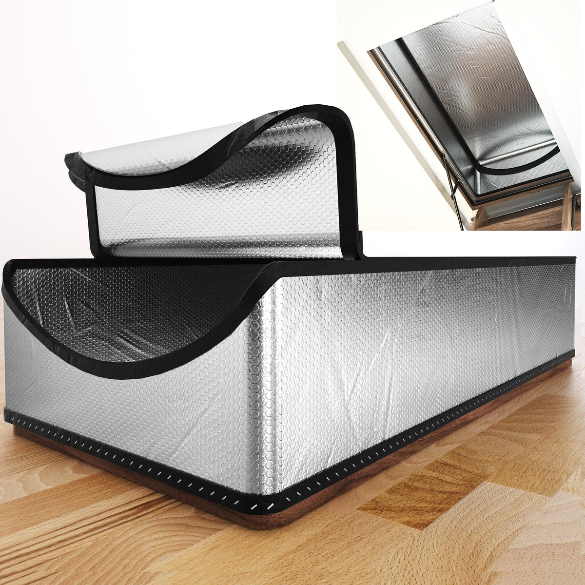 LEMOONE attic door insulation cover, full product view with size 25x54x11.