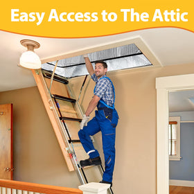 11 ft heavy-duty zipper enables easy attic access with LEMOONE.