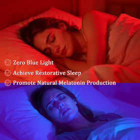 LemSen red night light in the bathroom guides steps with no harsh glare.