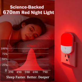 LemSen 670nm red light in the bedroom offers a gentle glow for peaceful evenings.