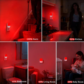 LemSen 670nm night light with 5-level brightness suited for adjustable ambiance.