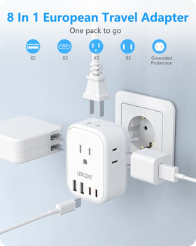 LENCENT four USB ports enabling fast device charging.