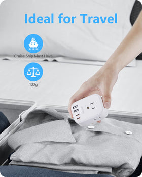 LENCENT 8-in-1 UK travel adapter suitable for UK and more.