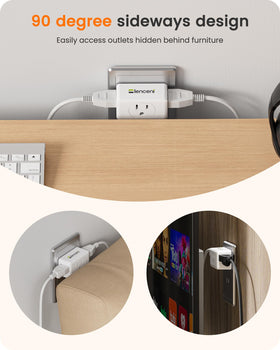 LENCENT compact travel adapter pack, ideal for packing light on trips.