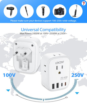 LENCENT compatibility covers most European countries for hassle-free charging.