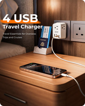 LENCENT foldable prongs tucked for ultra-compact travel