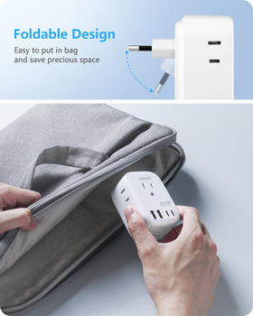 LENCENT PD 45W Type-C port enables fast charging on the go.