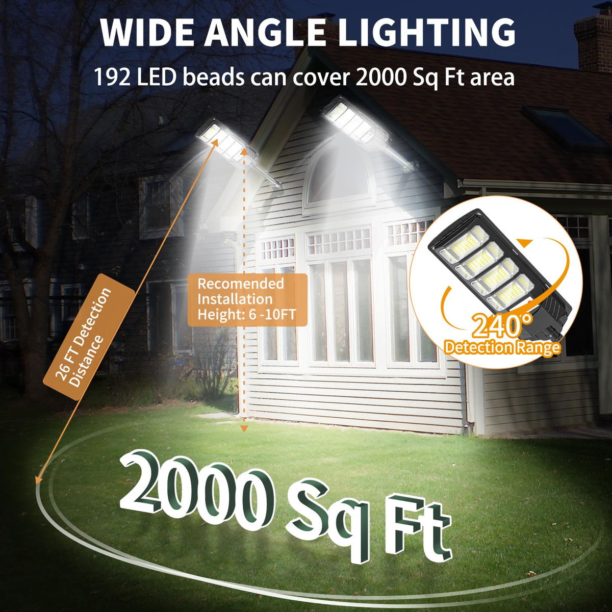 Lendro Solar Flood Light remote control usage for brightness and timers