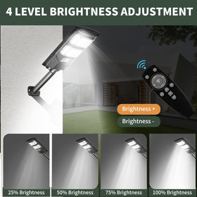 Lendro Solar Street Light 2-Pack 240-degree beam covers wide area.