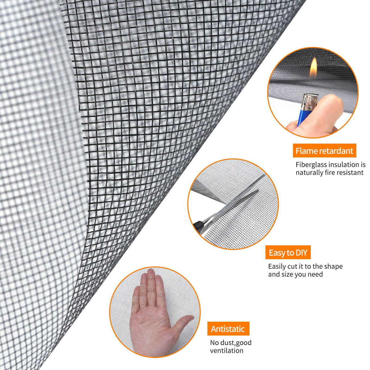 Lengtimo black mesh provides high visibility and airflow