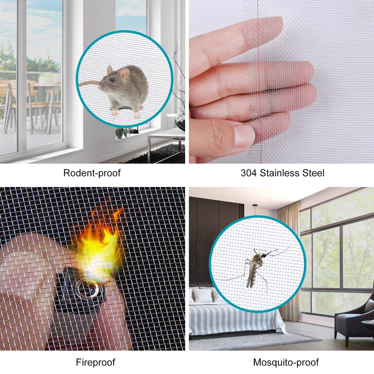 Lengtimo pet-proof design window screen protects interiors while pets stay safely inside.