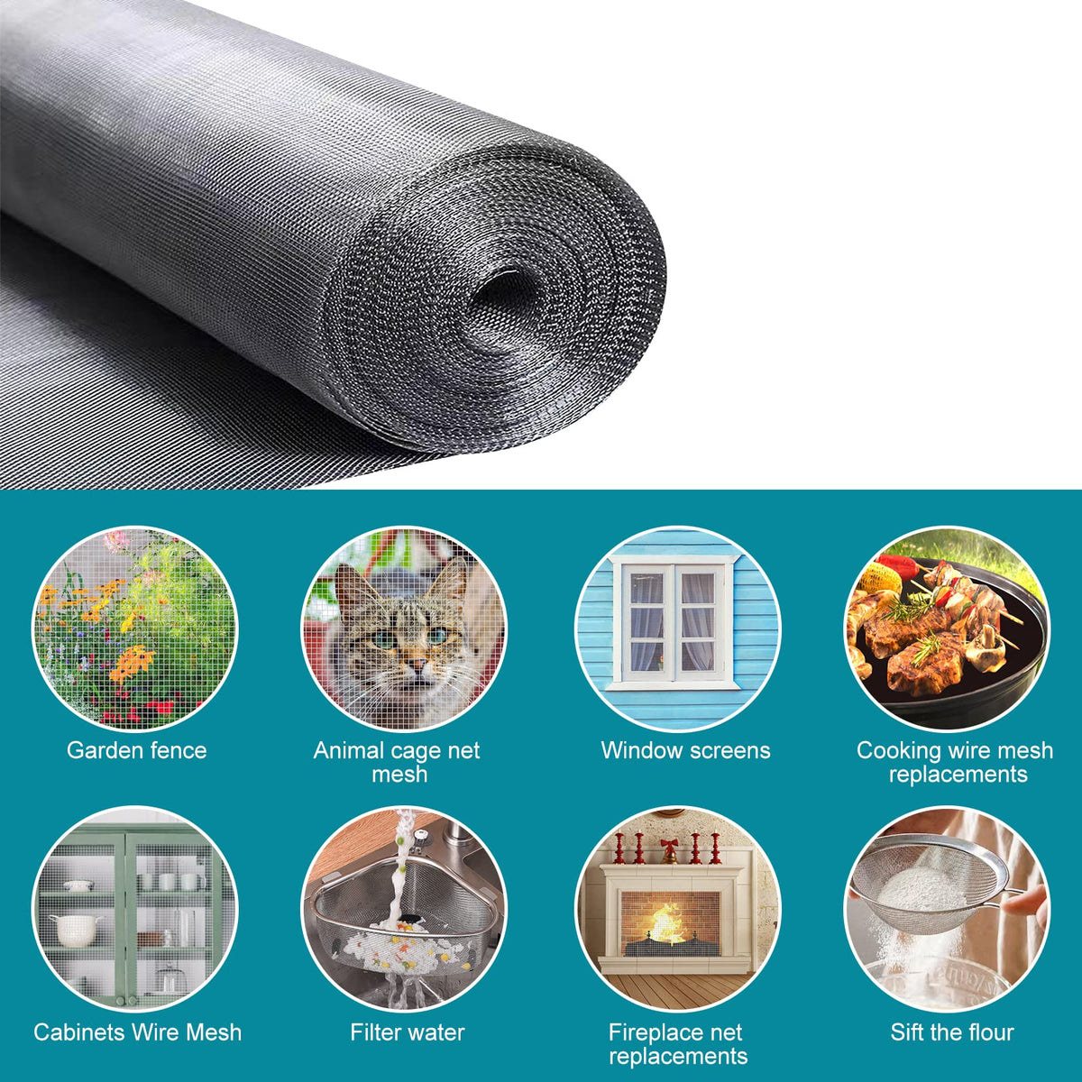 Lengtimo premium replacement window screen for damaged or worn-out frames.