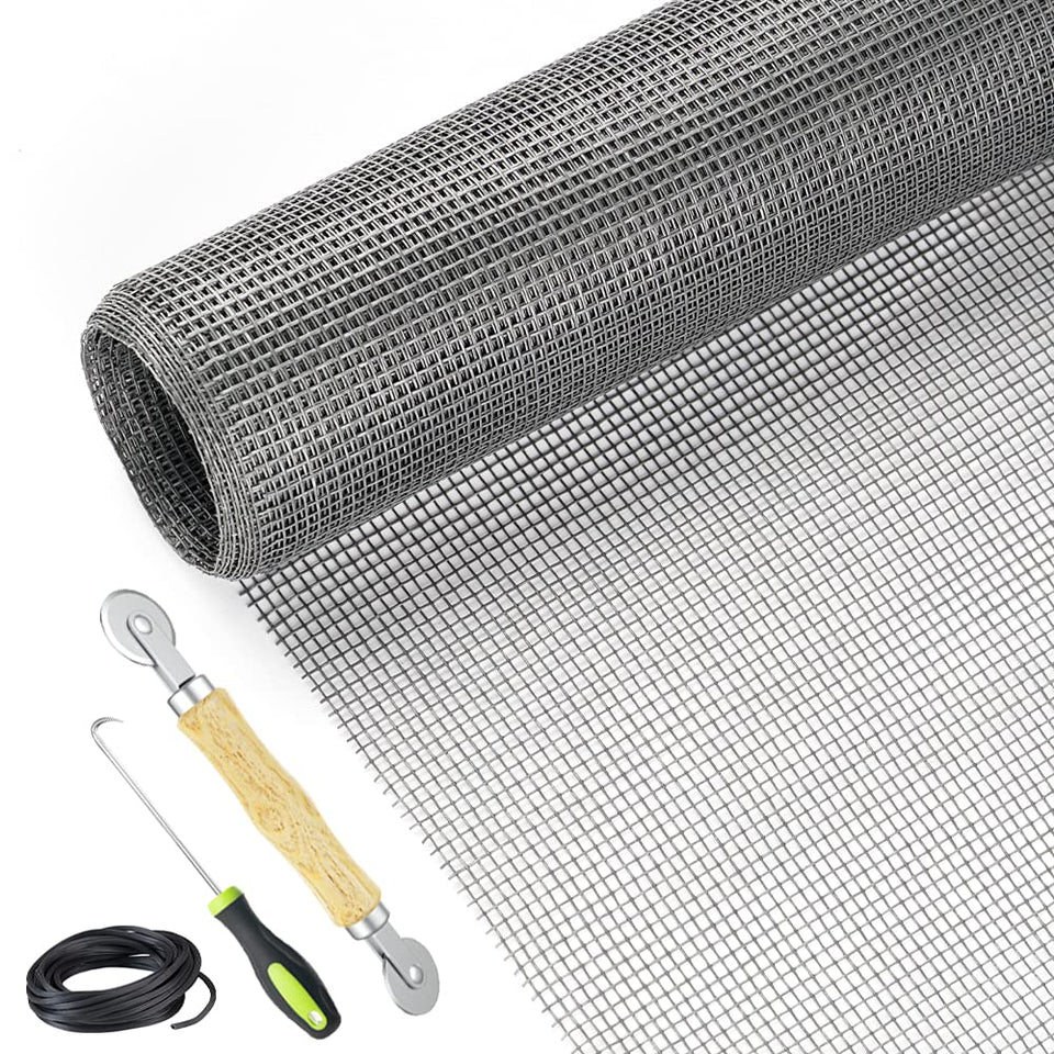 Lengtimo Screen Repair Kit with rolling tool for quick window screen repair