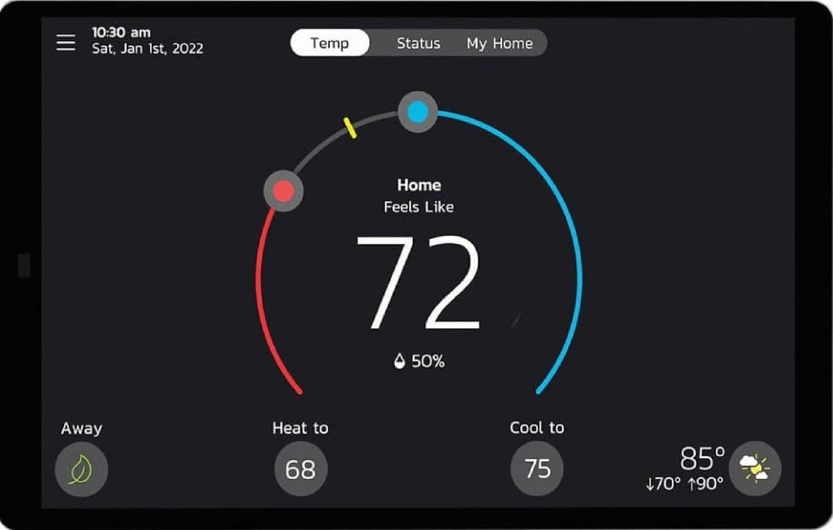 Lennox S40 touchscreen thermostat for intuitive climate control.