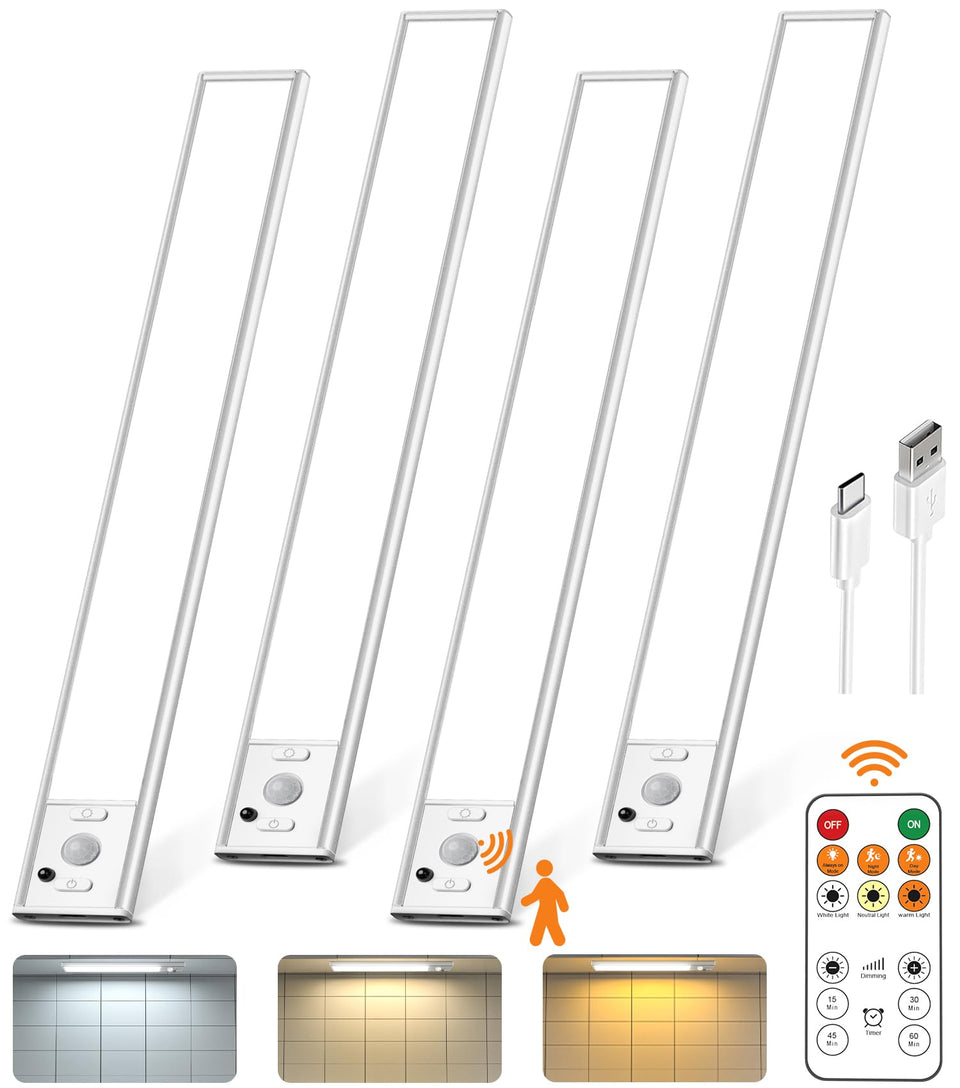 LENOMA 12-inch under-cabinet light with remote for bright, even illumination
