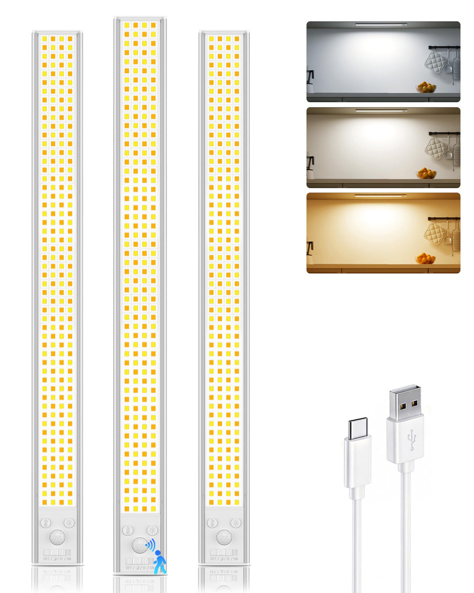 LENOMA 16-inch under-cabinet light with 216 LEDs for bright kitchen prep.