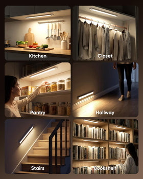 LENOMA four-pack kitchen lights suitable for cabinets, closets, and pantries.