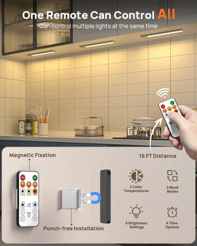 LENOMA USB rechargeable 4000mAh battery powers wireless cabinet lighting