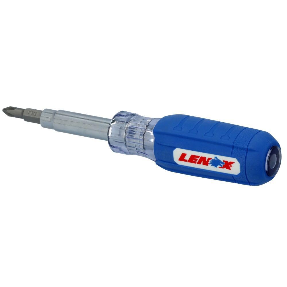 Lenox 9-In-1 screwdriver highlights ergonomic design and quality construction.