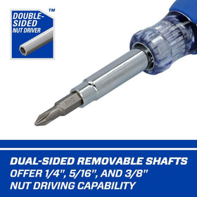 Lenox 9-In-1 screwdriver features slip-resistant grip for control.
