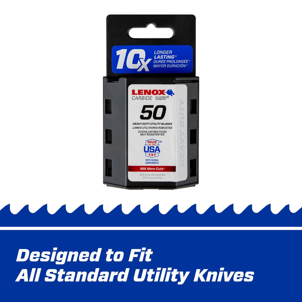 Lenox blades arranged in a toolkit, ready for heavy-duty tasks.