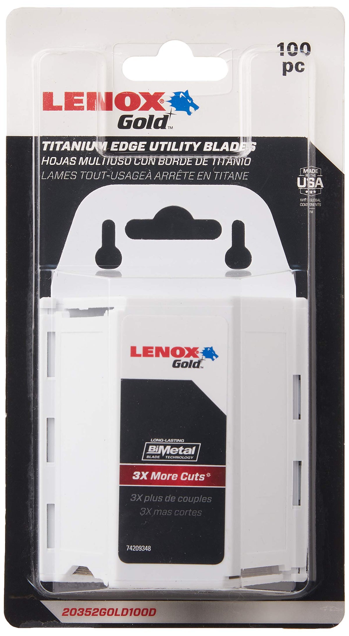 Lenox Gold four-notch extension blades enabling deeper cuts in construction tasks.