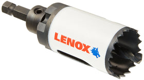 Lenox hole saw 1-1/4 inch with arbor and speed slot for faster, cleaner cuts.