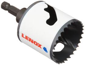 Lenox Tools hole saw with arbor for fast, clean cuts in wood and metal.