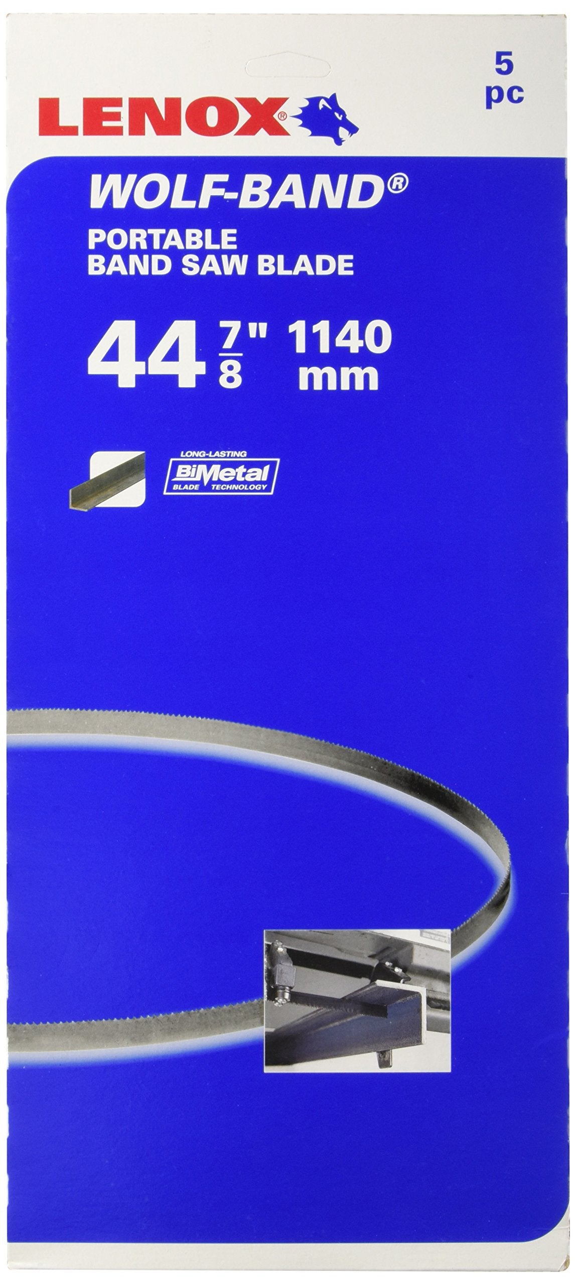 Lenox portable band saw blade 44-7/8 in length, 14 TPI for durable metal cutting
