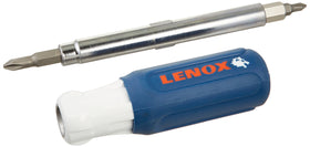 Lenox 23932 9-in-1 tool with bit collection enables quick bit changes for efficiency.