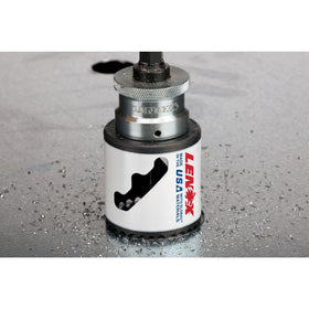 Lenox Tools bi-metal hole saw with thicker walls highlighting durability.