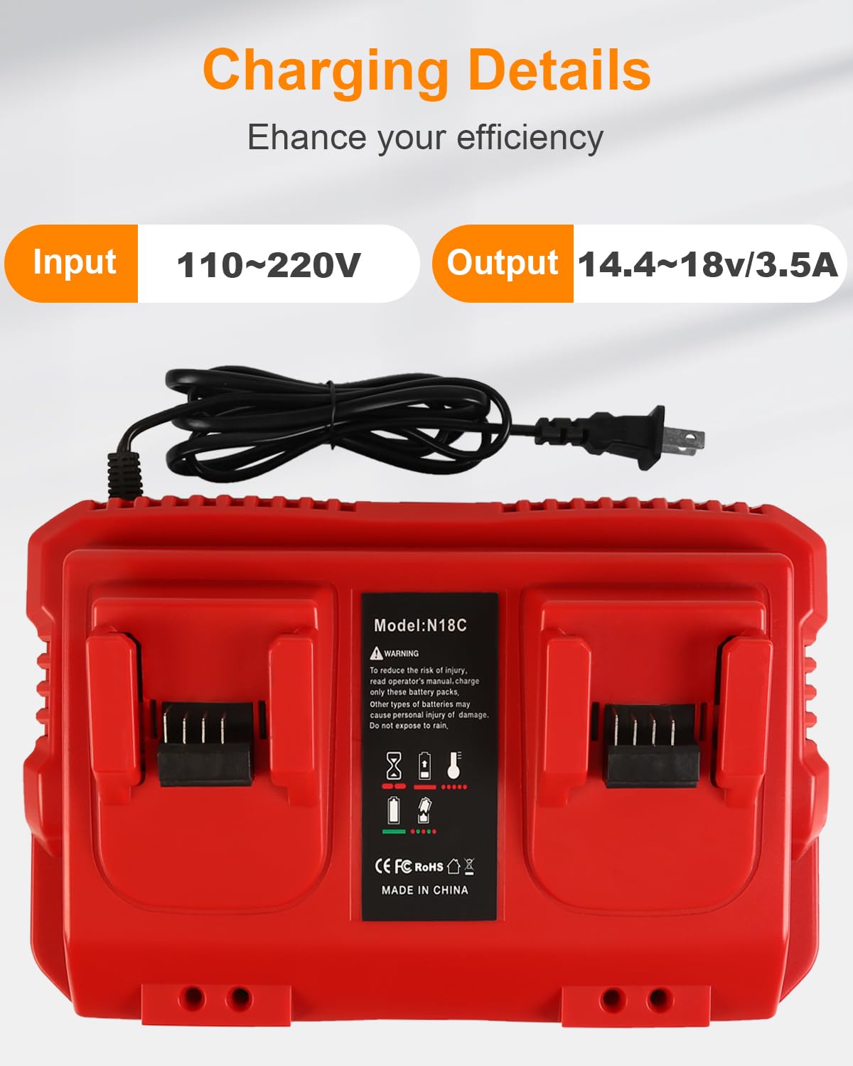Lenoya 110-240V input enables worldwide use with stable power delivery.