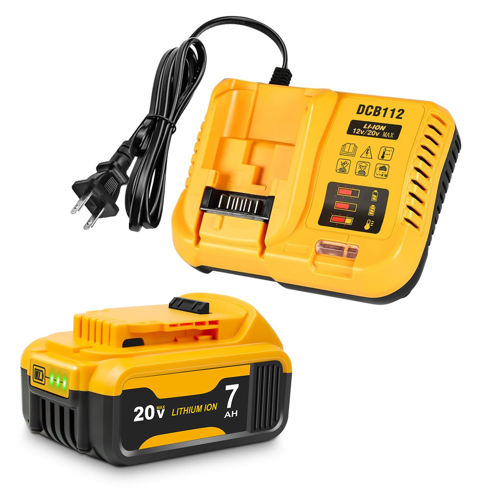 Lenoya 7.0Ah 20V battery ready for Dewalt tools with extended runtime