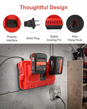 Lenoya compact two-port charger design saves space on busy workbenches.